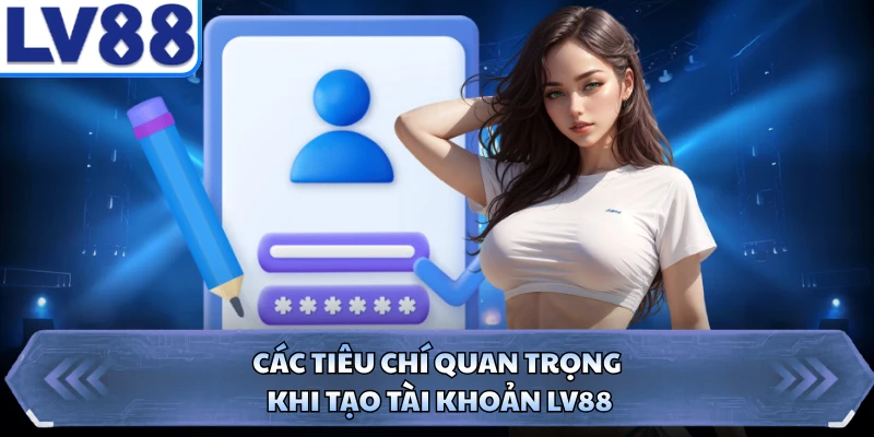 Các tiêu chí quan trọng khi tạo tài khoản LV88